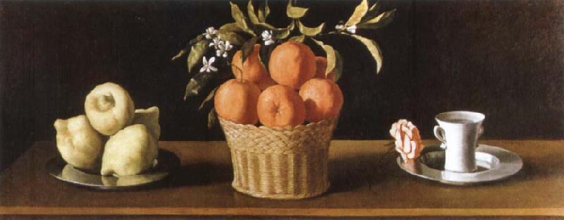 Francisco de Zurbaran still life with lemons,oranges and a rose France oil painting art
